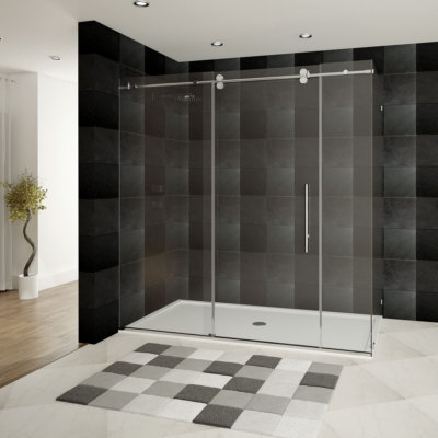 68-72''W x 79''H x 36''D Shower Enclosure ULTRA-D Chrome by LessCare
