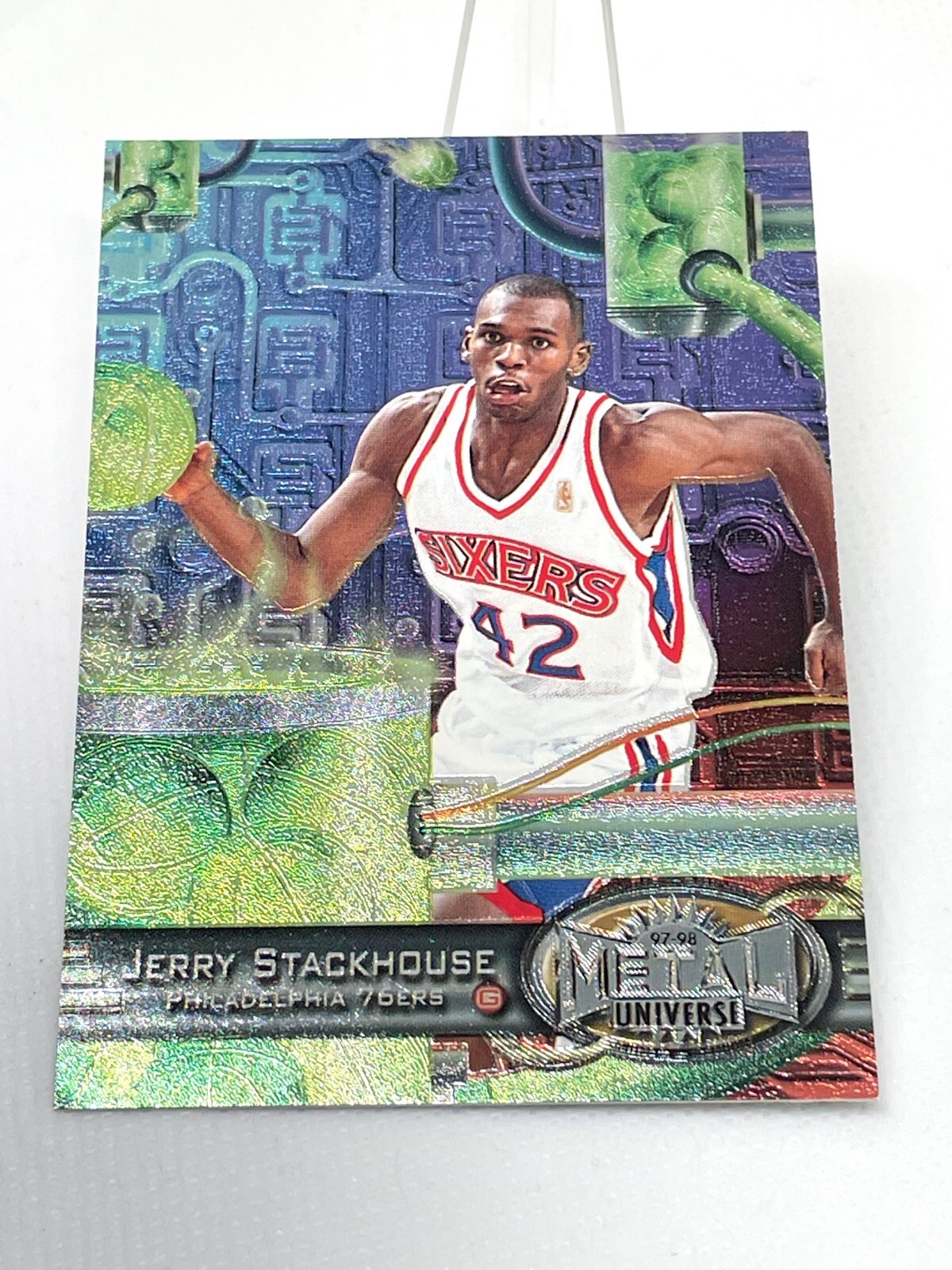 1997-98 Skybox Metal Universe Jerry Stackhouse #95 Philadelphia 76ers Sixers