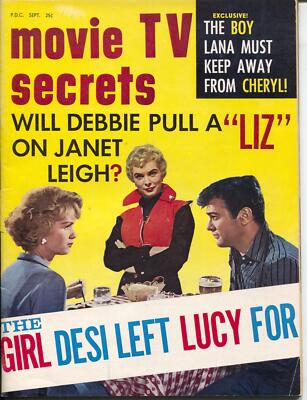 MAG: Movie TV Secrets 9/1960-Debbie Reynolds-Bobby Rydell-Joan Collins-FN-