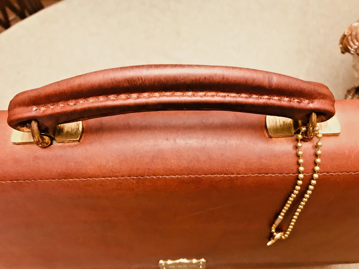 TANNER KROLLE 1960s Vintage Tan Bridle Leather Briefcase TANNER KROLLE 1960s Vintage Tan Bridle Leather Briefcase