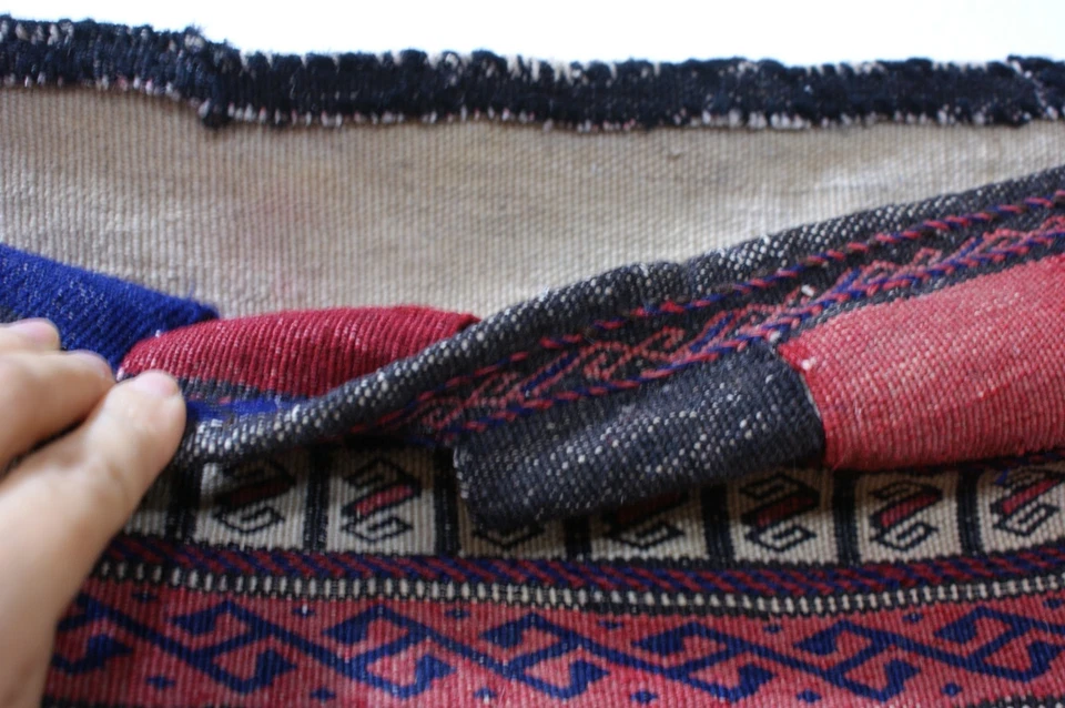 nr C3391 Original Turkmenistan Teppich Türkmen Tasche Kelim fein ca 60 x 57 cm - Bild 4 von 4