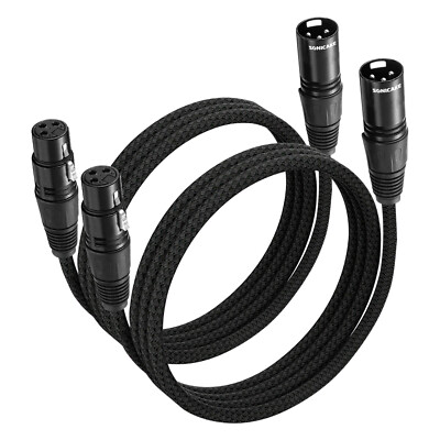 2pcs SONICAKE 2M XLR Mikrofonkabel männlich weiblich 3Pin Kabel für Stereo Cable