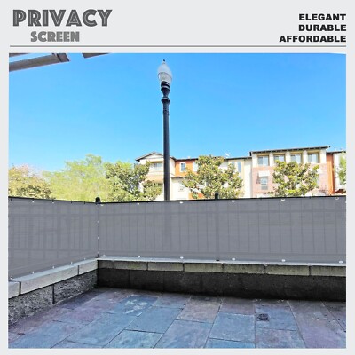 3 FT Tall Outdoor Privacy Screen Patio Fence Balcony Railing Pergola Pool Grey