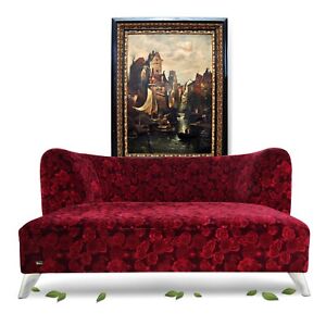 Details Zu Bretz Sofa Raritat Rosenstoff Klassiker Loveseat Rot Chill Designklassiker Mobel