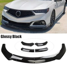 Car Front Bumper Lip Spoiler Splitter Body Kit Glossy Black For Acura TLX ILX
