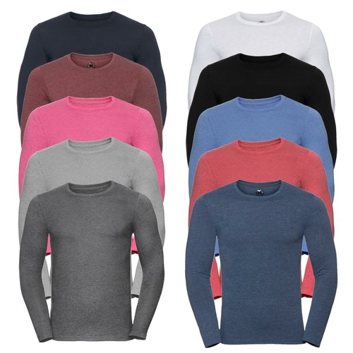 Mens Long Sleeve T-shirt Cotton Base 