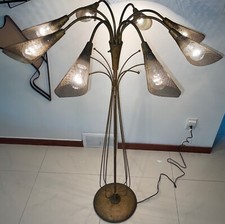Vintage 50s GUGGENHEIM Atomic Era Metal Floor Lamp Mid Century Modern Lighting