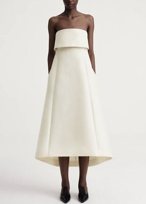 Toteme Wool Blended A-line Dress Strapless Sleeveless Midi Dress for Women  | eBay