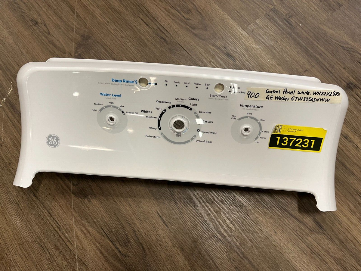 GE GTW335ASNWW Washer White Control Panel ONLY P/N GE GTW335ASNWW Washer White Control Panel ONLY P/N