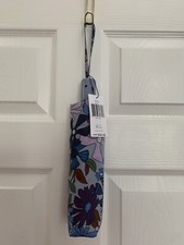 NWT Vera Bradley Umbrella Floral: Gray, Purple, Pink, White Auto Open/Closing