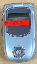 Motorola i series i730 - Silver and Gray  Nextel  PTT iDEN Flip Phone