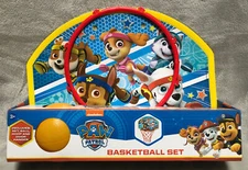 NEW PAW Patrol 4pc Over The Door Basketball Set w/Net Ball Hoop & Door Hanger