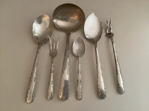 6 Serving Pc Gorham Sterling Silver Scrap or Not 177.1 Grams