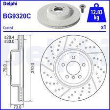2x DELPHI Bremsscheibe BG9320C f�r BMW 3er F30 F80 Touring F31 4er F36 Turismo