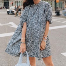 Everlane Women’s The Shirred Floral Mini Dress, size Medium