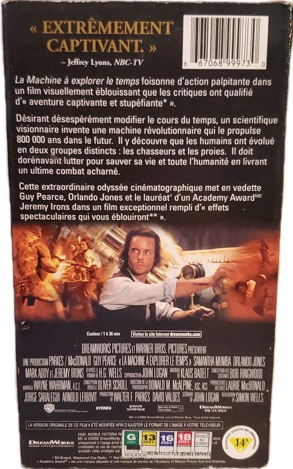 La Machine a explorer le temps VHS (2002) - NTSC - French (Tested) - Image 2 of 3