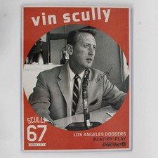 Vin Scully Signed Poster 18x24 Dodgers - COA BAS