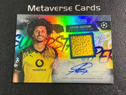 2025-26 Topps UCC UEFA Flagship Karim Adeyemi Superstar Relic Auto Foil /125