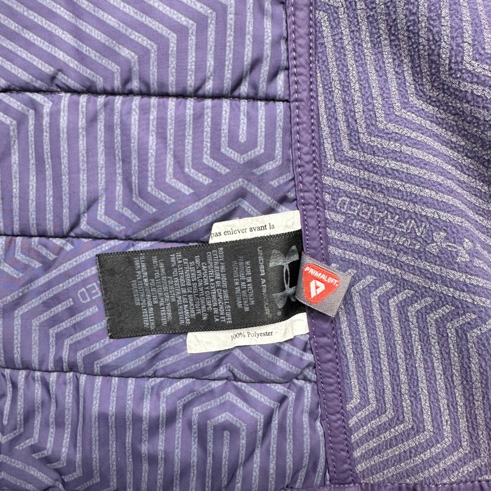 Under Armour 1249124 Womens XS ColdGear Infrared Primaloft Purple Hooded Jacket thumbnail 6