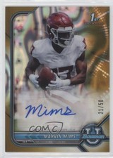 2021-22 Bowman U Chrome Prospect Gold Lava Refractor 21/50 Marvin Mims Auto 0i1b
