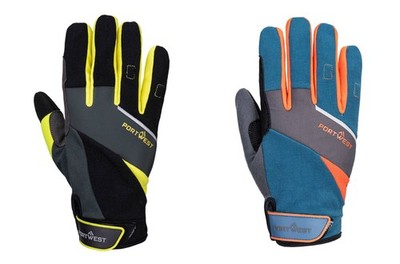 Portwest A774 Mechaniker DX4 Handschuhe Schnittabriebfest Schwarz, Metro Blau