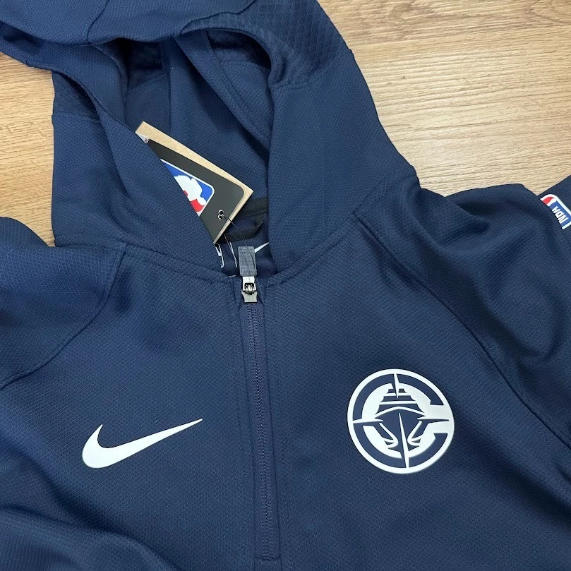 New Nike LA Clippers Navy On Court Zone Warmup Pullover Hoodie XL Harden - Image 2 of 4