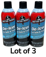 Motor Medic 12 Oz Windshield De-Icer Aerosol Spray Can ( Lot of 3 ) Made in USA