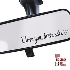 8Pcs I Love You Drive Safe Mirror Stickers, Cute Car Window Stickers And