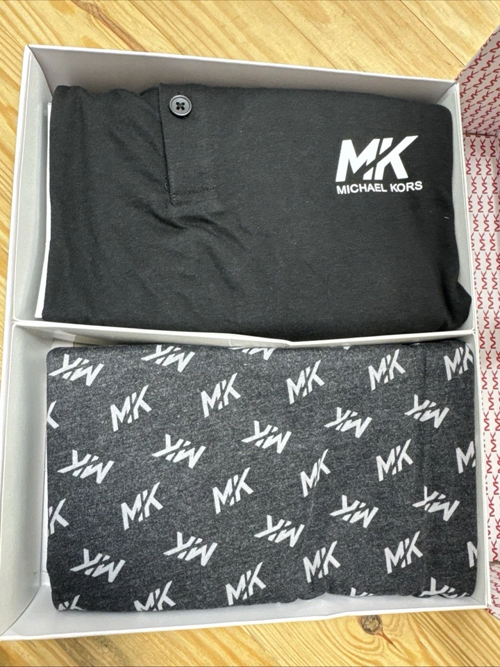 MICHAEL KORS LOUNGEWEAR HOMBRE 2 PIEZAS CONJUNTO DE DORMIR CAMISA Y PANTALÓN TALLA X-GRANDE NUEVO Foto 4 de 4