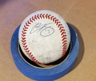 Autographed Baseball game used CARSON KELLY Chicago Cubs