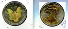 2005 AMERICAN SILVER EAGLE 1 OUNCE SILVER GOLD HOLOGRAM COIN CHOICE BU 9560T