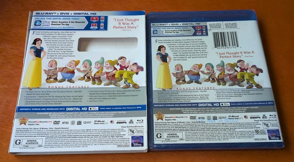 Snow White and the Seven Dwarfs Blu-ray The signature Walt Disney collection - Image 3 of 4