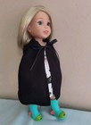 CAPE~Black with hood~handmade to fit any AG Sisters~WellieWisher or Similar 14" — photo 3