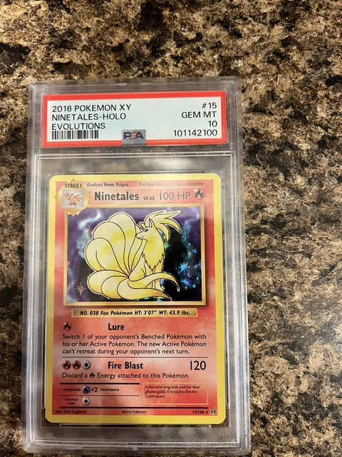 2016 Pokemon XY Evolutions Ninetales Holo PSA 10 Gem Mint