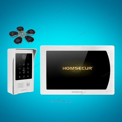 HOMSECUR 4 Wire Video&Audio Home Intercom RFID Card Access for Apartment