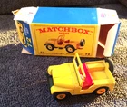 Vintage Matchbox Series No 72 Standard Jeep Yellow Lesney Product England W/ Box
