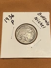 Buffalo Nickel 1936-P Philadelphia 5 cent