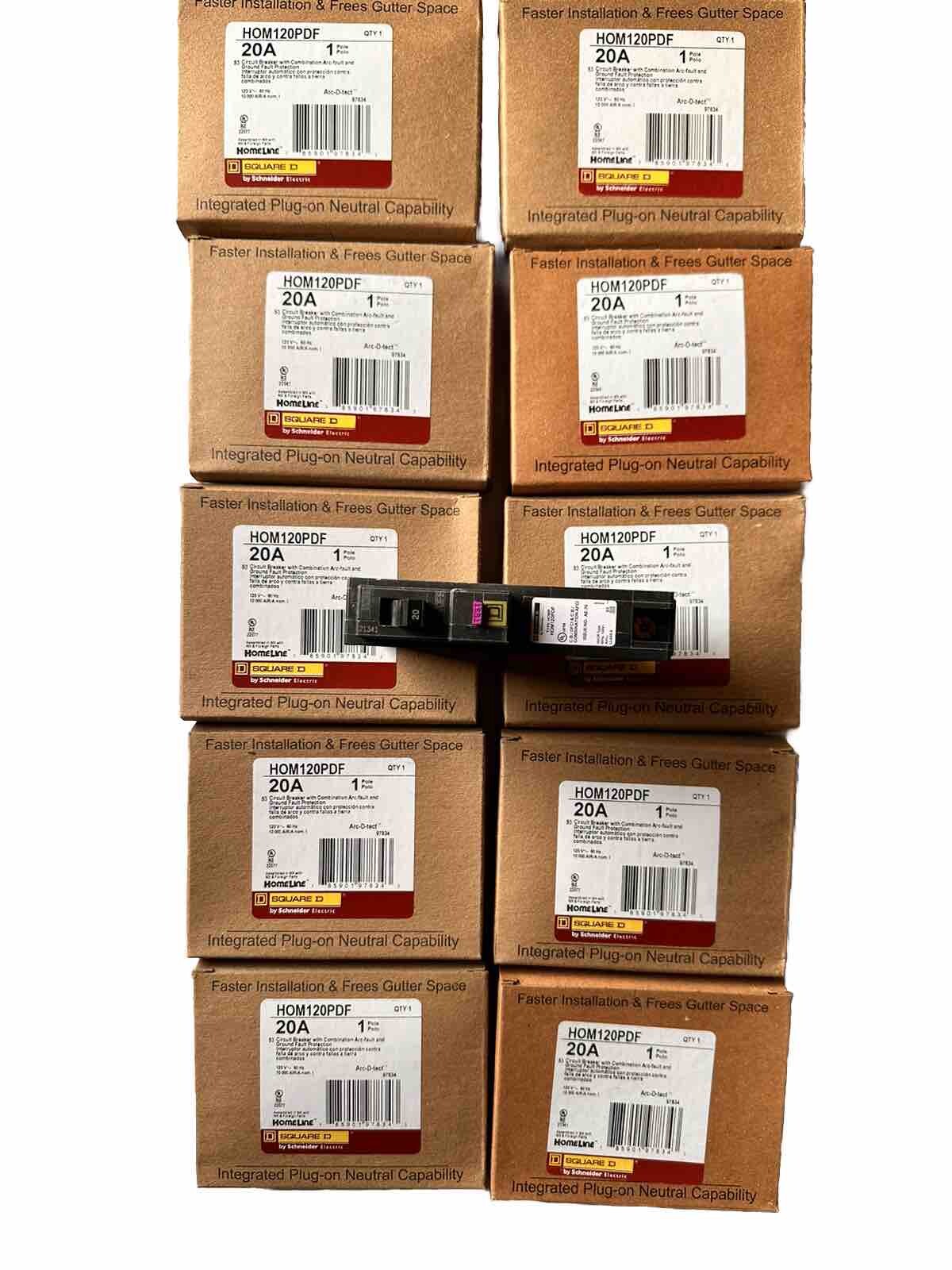 HOM120PDF 20A AFCI/GFCI -PLUG ON NEUTRAL NEW - 40 breakers