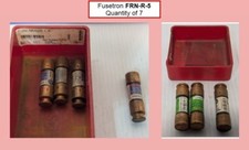 Lot of 7 Fusetron FRN-R-5 Fuses, 5A, Dual Element, Time Delay, Class RK5, 250V