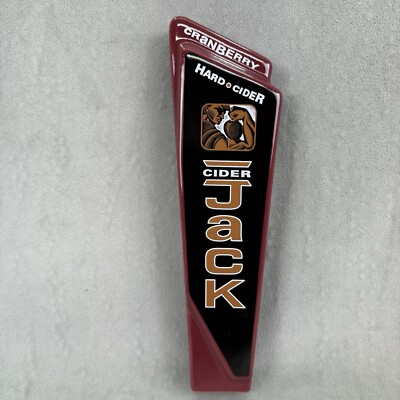 Cider Jack  Beer Pull Tap Handle Cranberry Hard Cider 10.5'' Black Red Ceramic