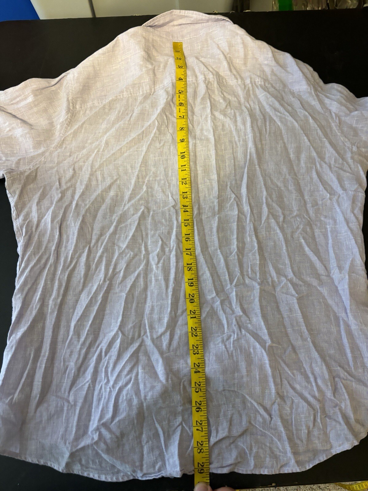 Men's MICHAEL KORS Purple Linen Blend Size XL Button Front Shirt thumbnail 8