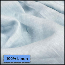 100 italian flax linen fabric by the yard sewing clothing for embroidery blue A3