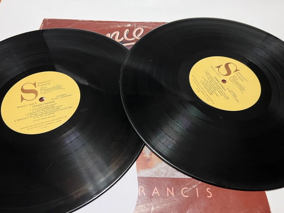 Connie Francis Self Titled Double LP Vinyl Record 1975 Sessions MGM SG 69 VG - Image 3 of 4