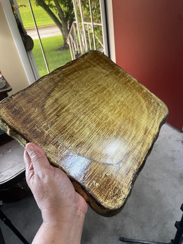 Vtg Italian Florentine Wooden Tray Blue Gold Gilt Hollywood Regency Décor - Picture 5 of 8