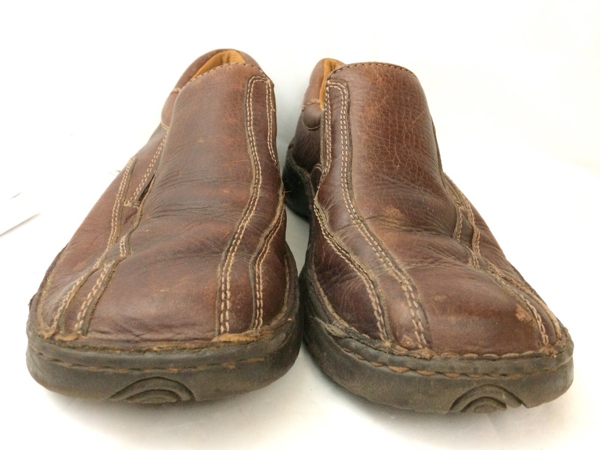 Skechers Mens 11 M Brown Leather 4463 Brown Leather Slip On 