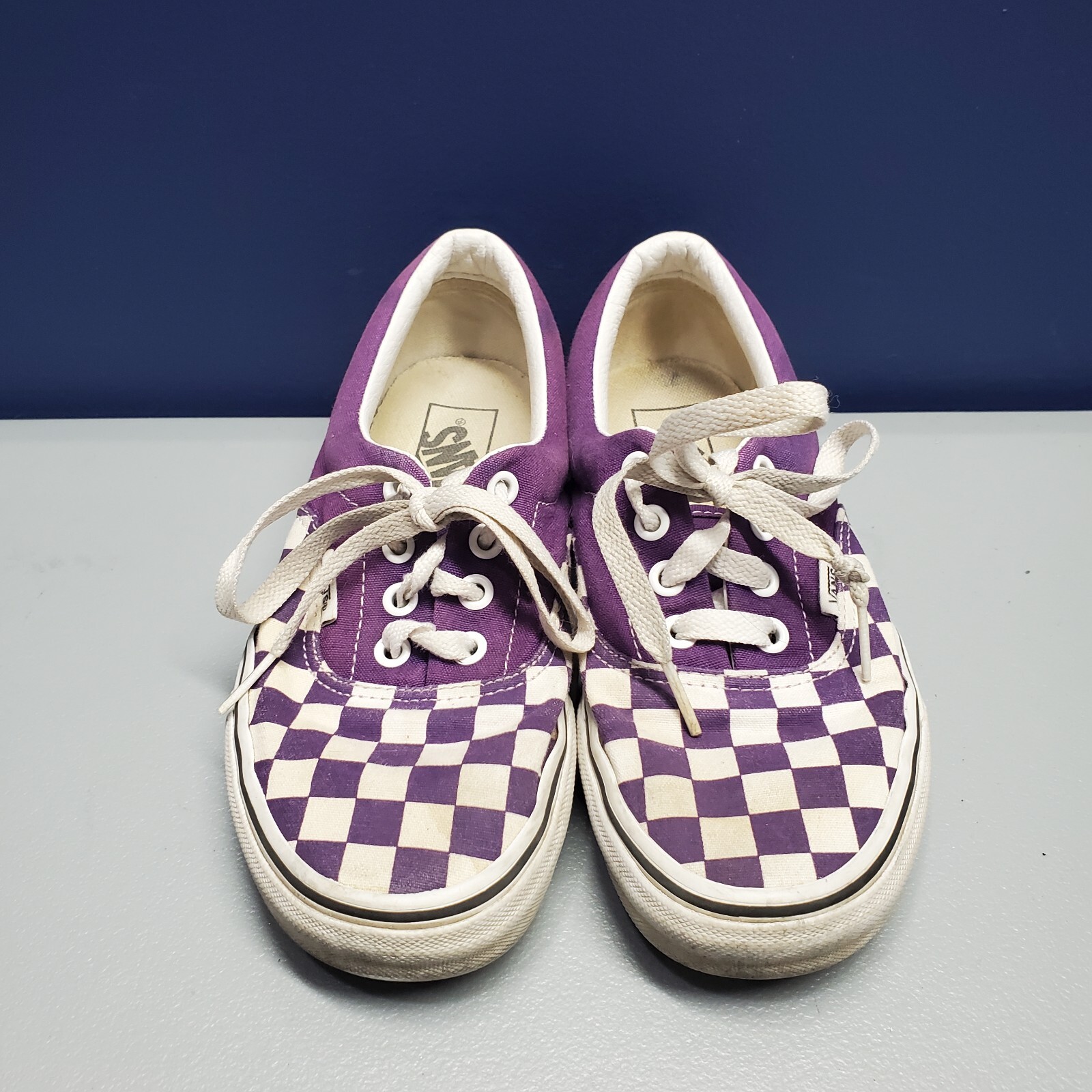 SAOLA VANS scarpe sneakers basse unisex adulti M4.5 W6 viola a quadri stringate 721454