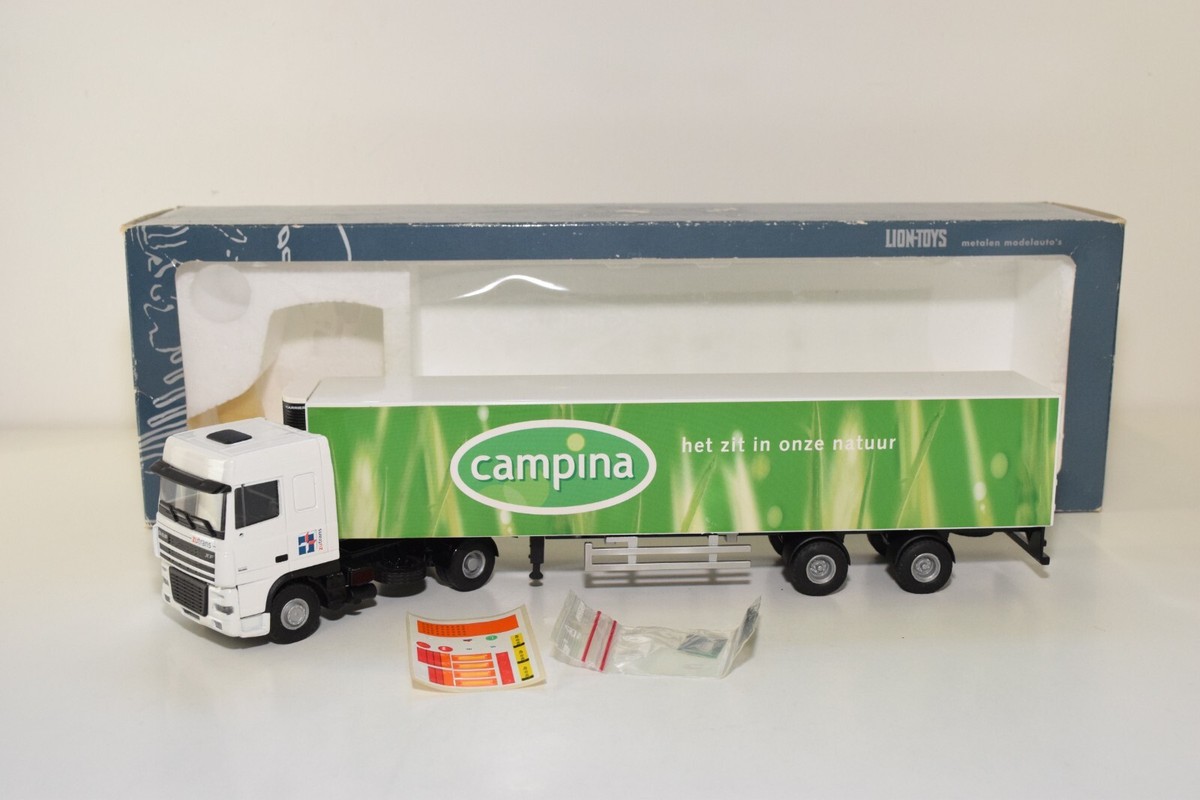 A71 1:50 LION CAR TOYS DAF XF ZUTRANS CAMPINA TRUCK WITH TRAILER