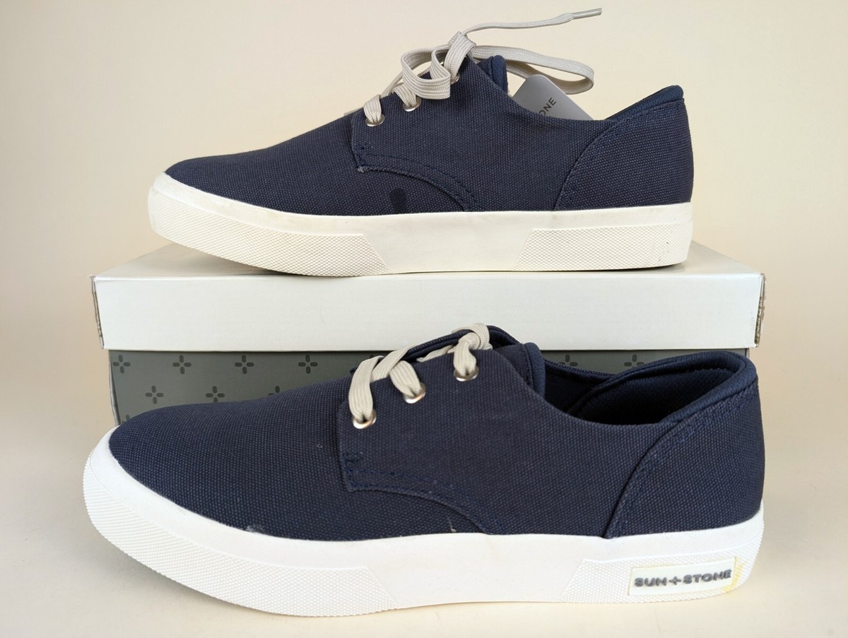 Sun + Stone Shoes Mens 9.5 M Kiva Casual Sneakers Navy Blue  display picture 2
