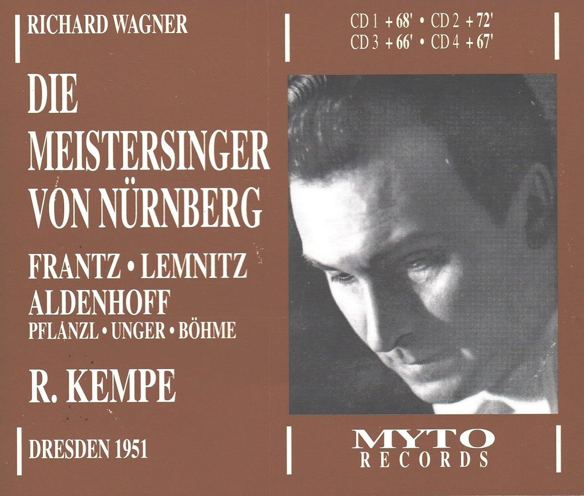 Wagner: Die Meistersinger von Nürnberg (1951) - Kempe CD Myto New