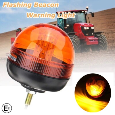 60 LED Blinkende Warnleuchte 12V / 24V Single 1 Bolt Point Mount Amber Orange